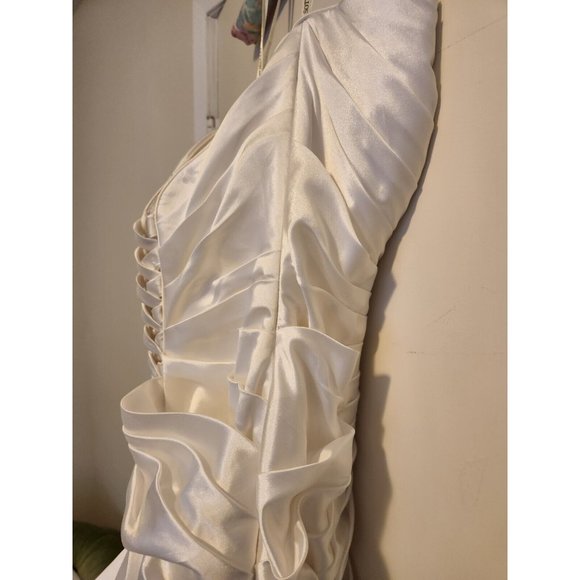 Sottero & Midgley strapless corset mermaid ruffles wedding dress sz 6 SMALL - Picture 9 of 11